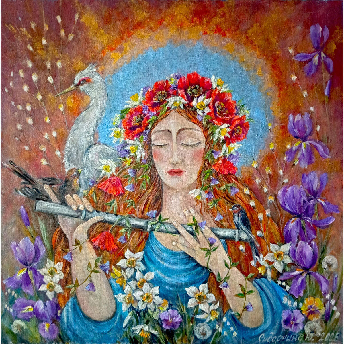 «Музыка весны»
70х70 холст масло 2025; Юлия Сидоркина