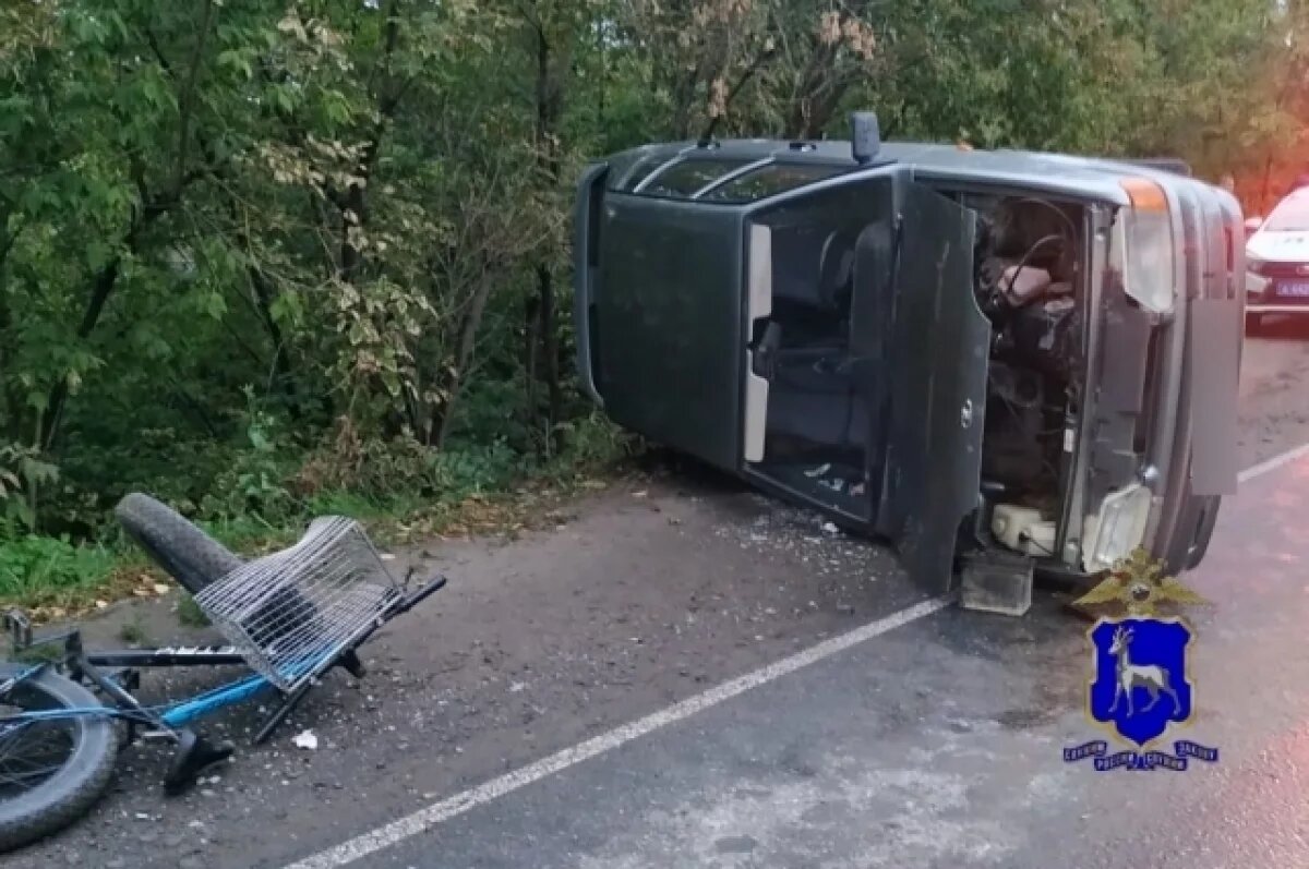    Под Тольятти машина влетела в велосипед и перевернулась