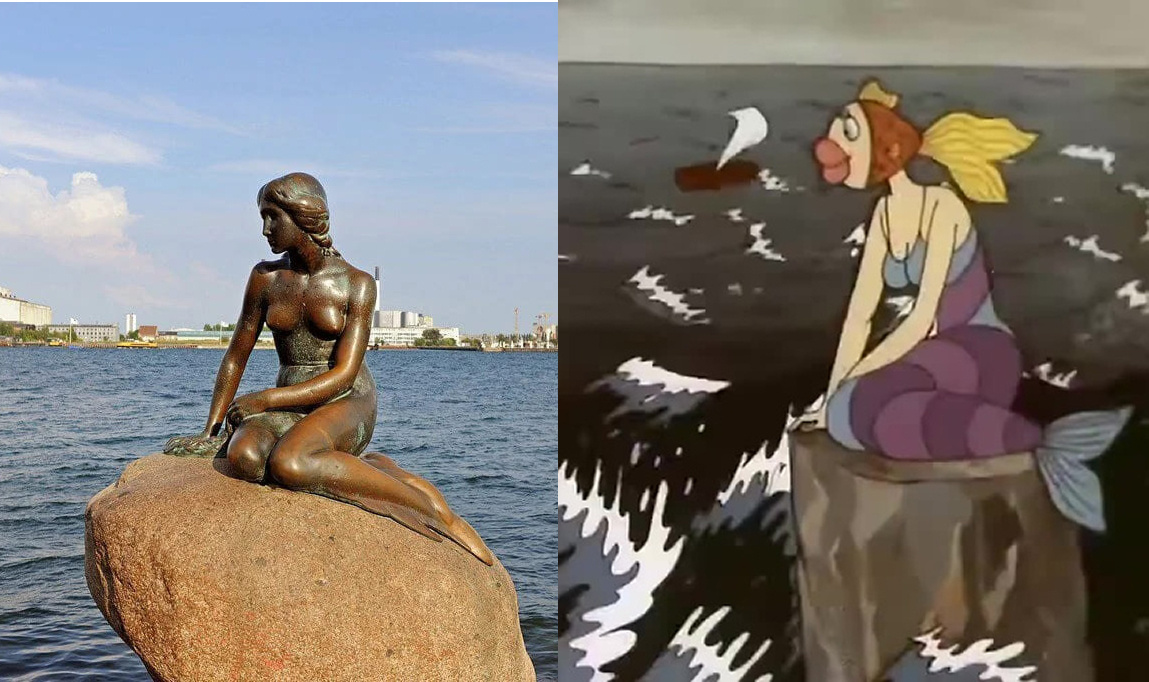    Как две капельки воды?Кадр из м/ф «В синем море, в белой пене» 1984 г.