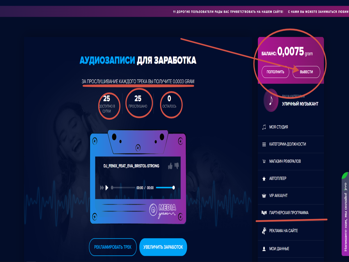 Мой личный кабинет в Media Gram