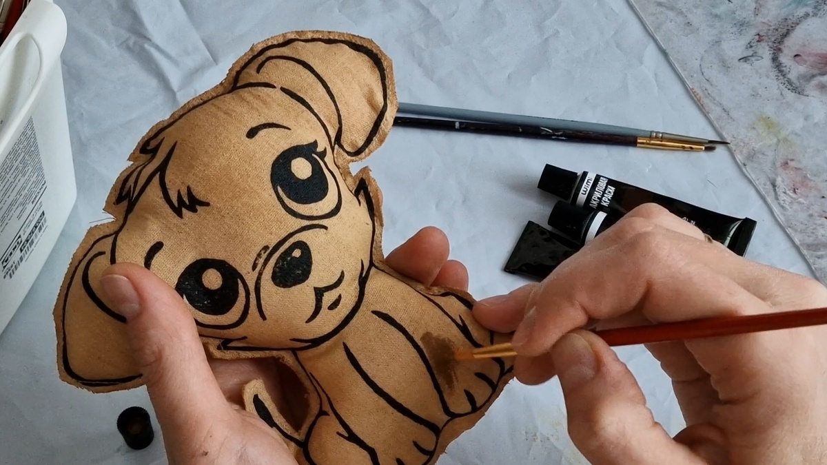 Раскрашивание собачки