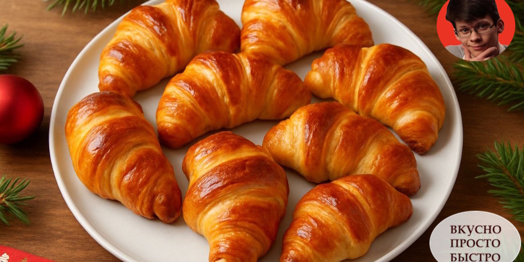 РОГАЛИКИ С ДЖЕМОМ! Слоеные, мягкие, с сладкой начинкой! Идеальный завтрак