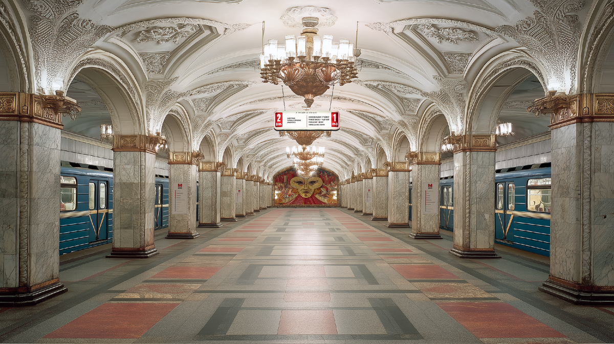 Вид на панно «Театральной»