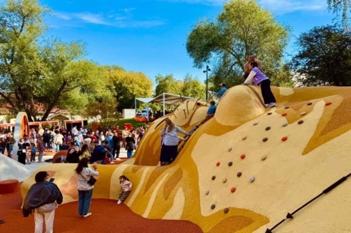    Овчинский: детский игровой комплекс в виде кота появился в Парке Горького