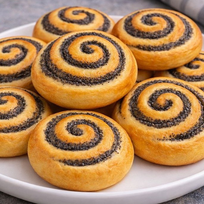 БУЛОЧКИ С МАКОМ - Вкусно Просто Быстро