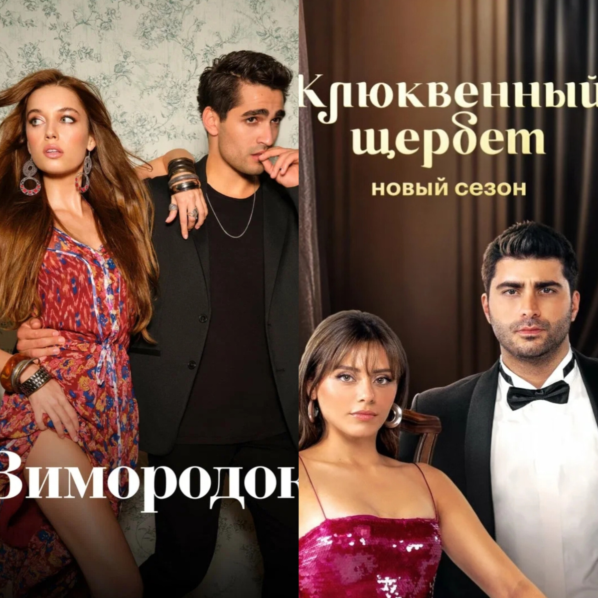 Заставки из сериалов "Зимородок" и "Клюквенный щербет"