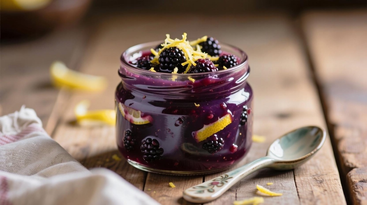 Ежевичный джем с лимонной цедрой