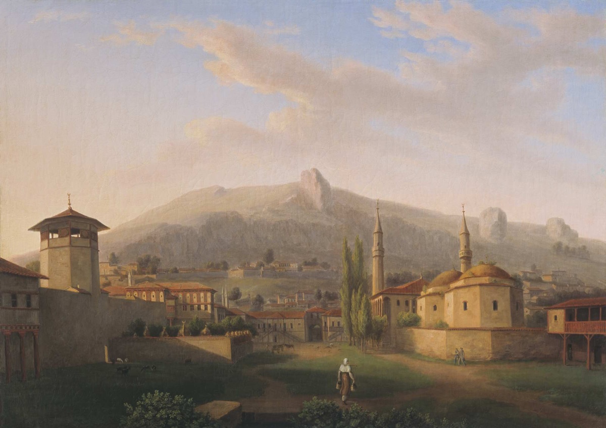 Ж-К. Мивилль. Ханский дворец в Бахчисарае. Начало XIX века