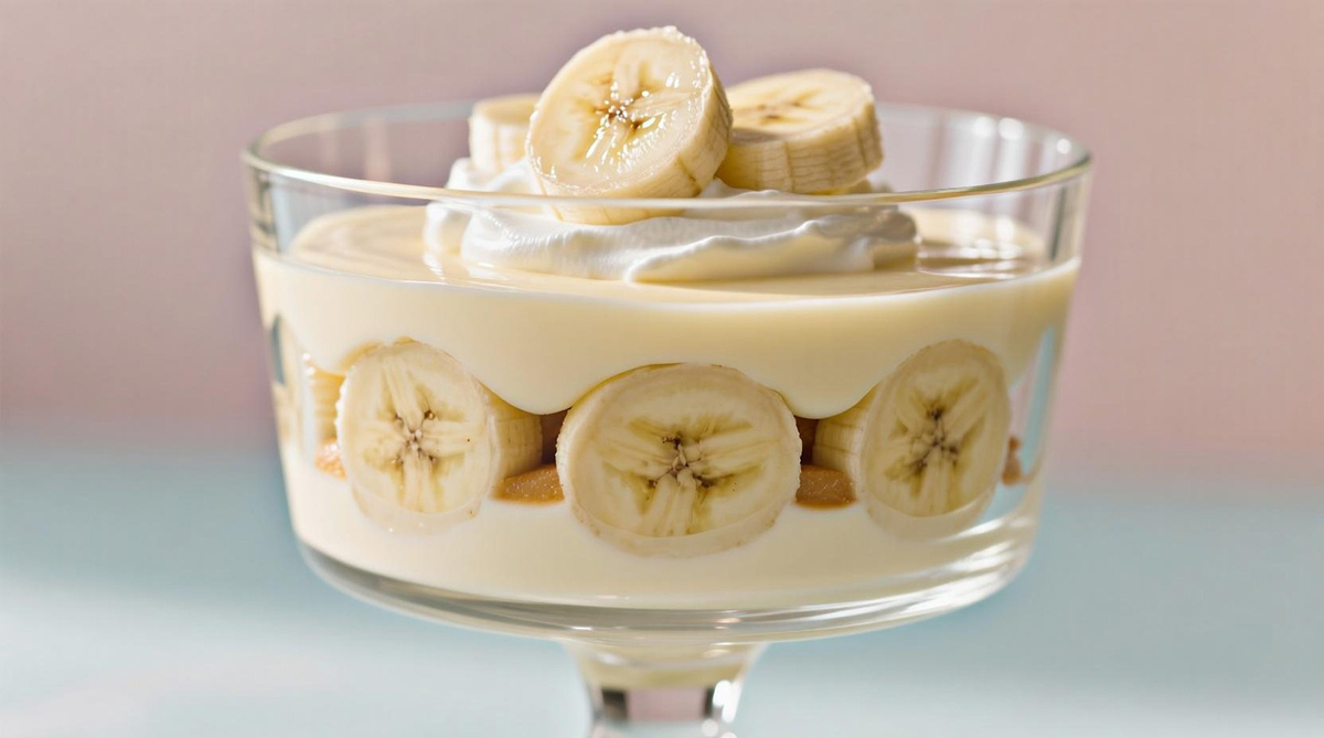 Банановый пудинг с ванильным кремом