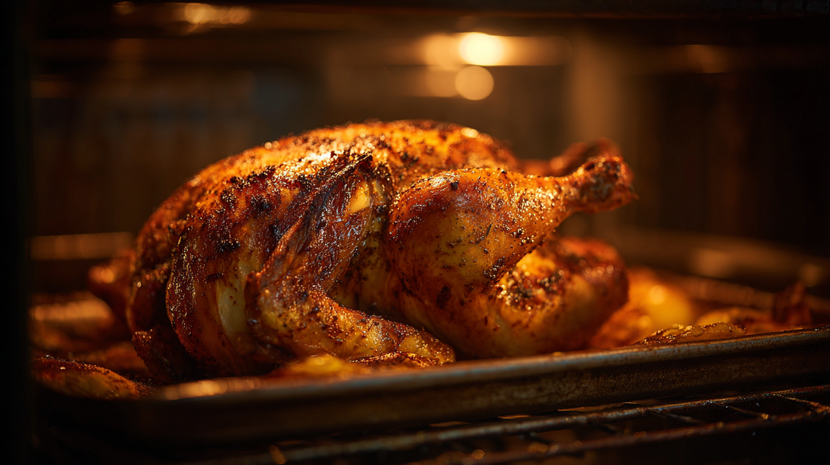 Запечённый цыплёнок табака с хрустящей корочкой в духовке на противне, покрытый ароматными специями — кето-рецепт без углеводов.