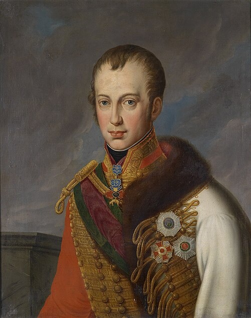 Фердинанд I (19 апреля 1793 — 29 июня 1875) — император Австрии с 2 марта 1835 по 2 декабря 1848 года, король Венгрии и Чехии (как Фердинанд V, в те же годы). Страдавший различными болезнями император государственных талантов не имел и добровольно отказался от власти. Был популярен в Чехии, где провёл последние годы жизни и получил прозвище «Фердинанд Добрый» 