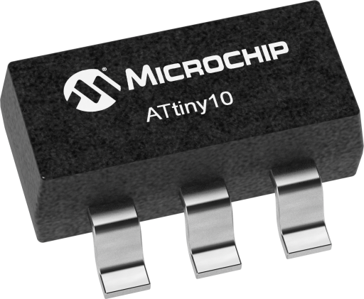 Внешний вид микроконтроллера ATtiny10.