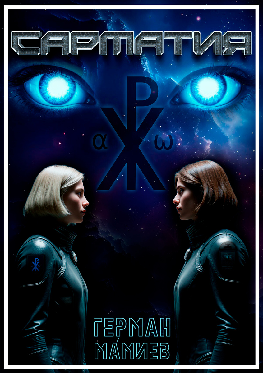 Официальная обложка научно-фантастического романа "Сарматия", автора Германа Мамиева.