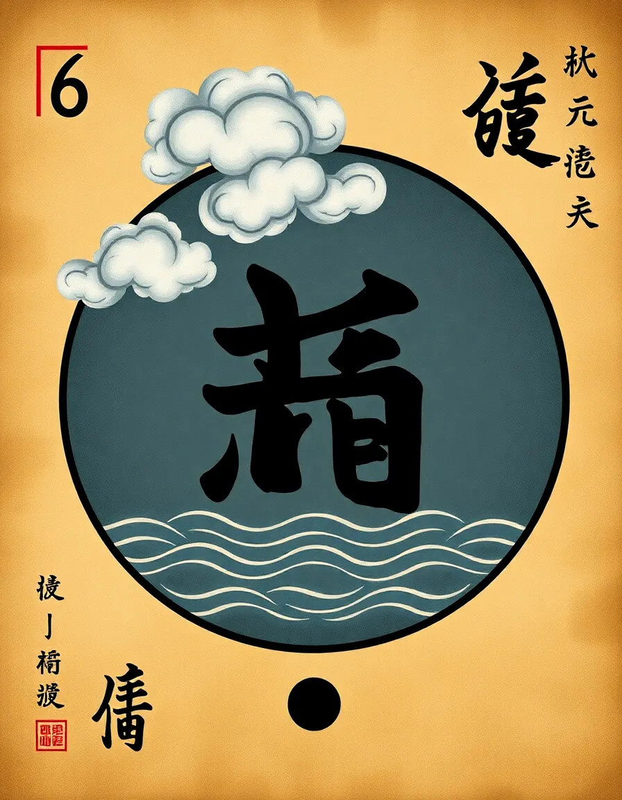 Рисунок ИИ - шестая гексаграмма 