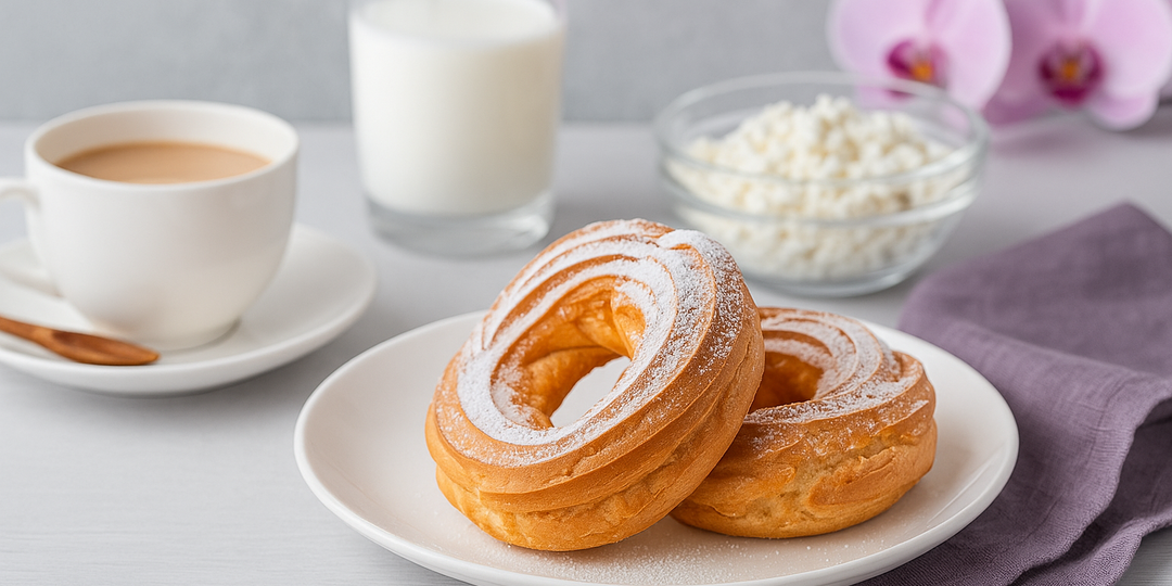 Заварное кольцо с нежным творожным кремом