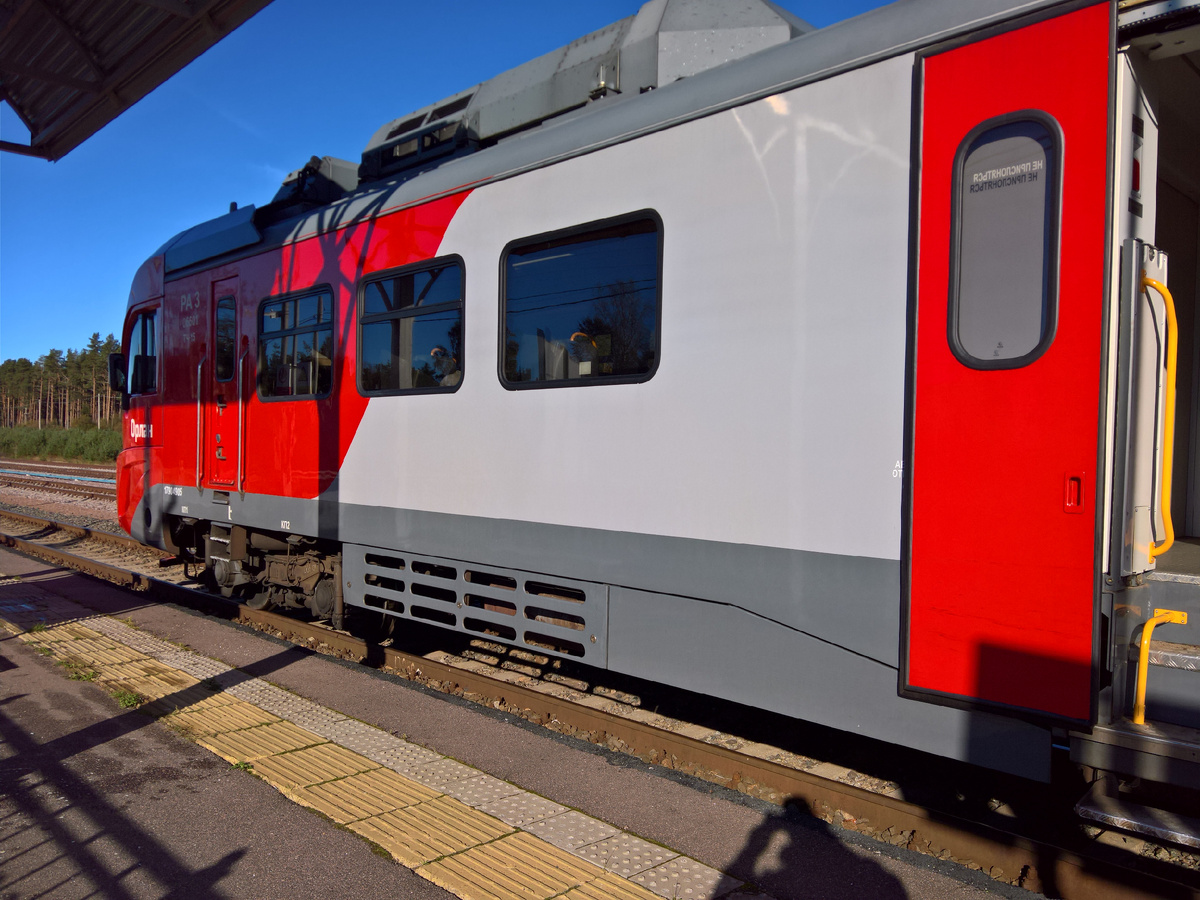 Дизель поезд Ра3 на ст.Ермилово фото автора 25.09.25