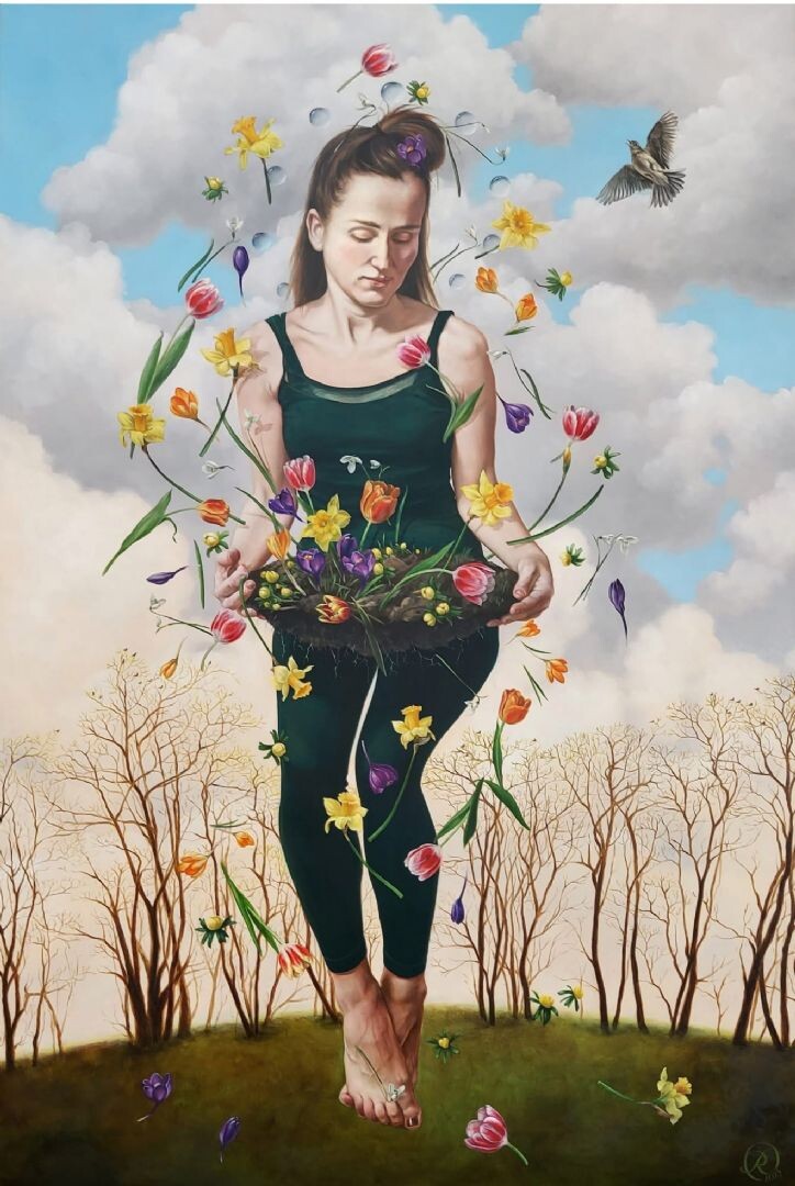 © Раса Дзимидавичуте Олесен (Rasa Dzimidaviciute Olesen). Возвращение Прозерпины. Масло на льняном холсте. 150 x 100 см.