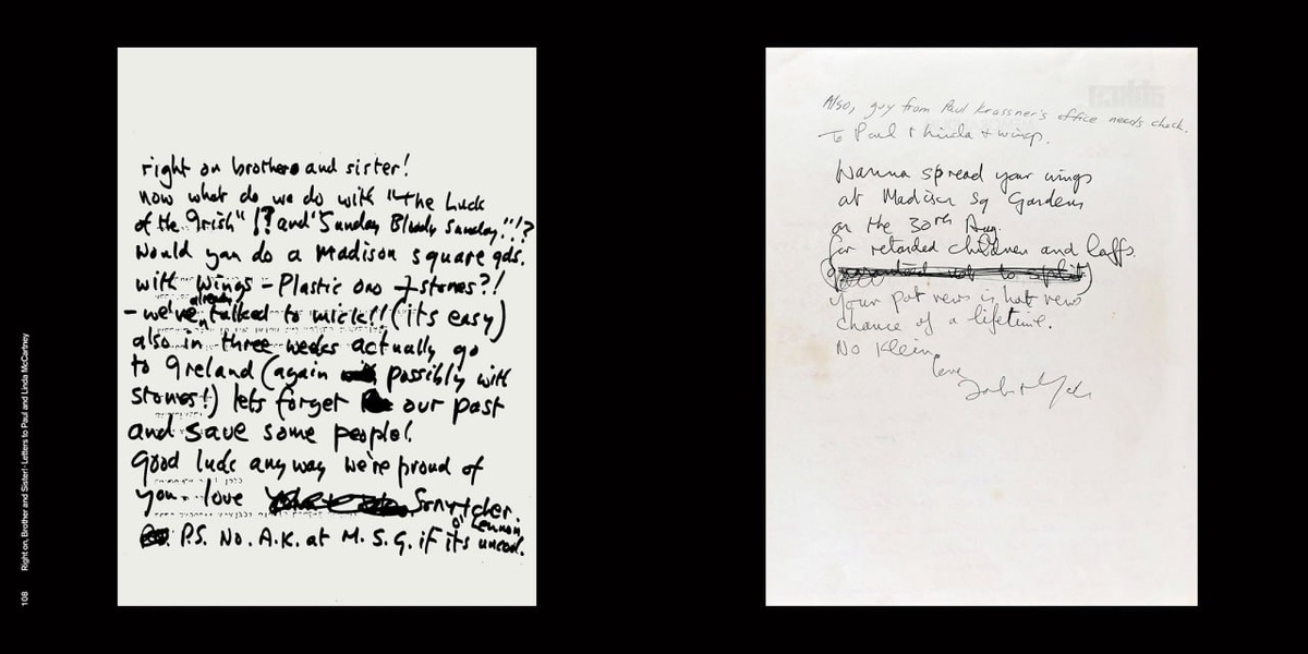 Два письма Леннонов к МакКартни