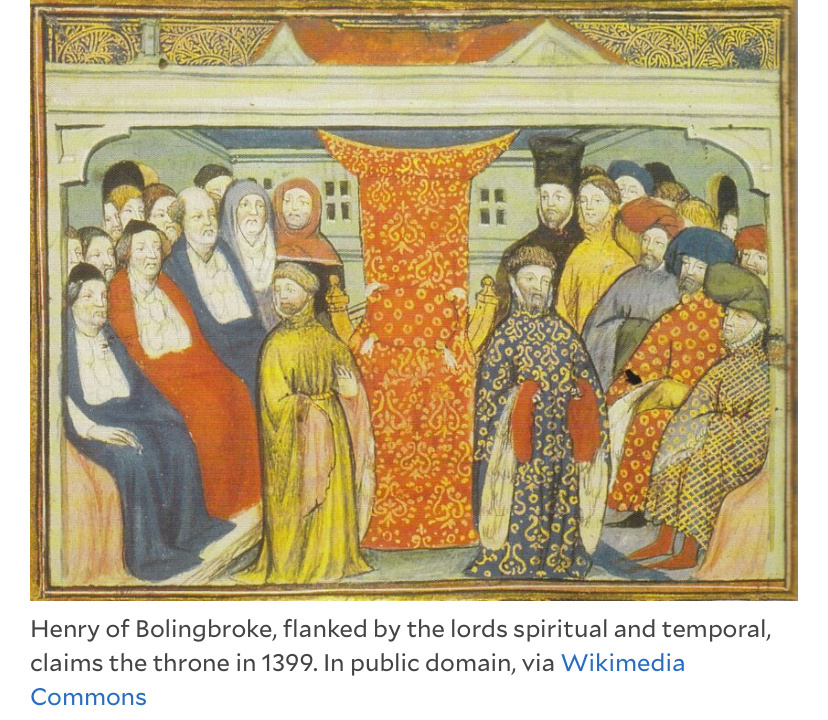 Генрих Болингброк требует корону. Иллюстрация любезно подобрана постоянной читательницей канала