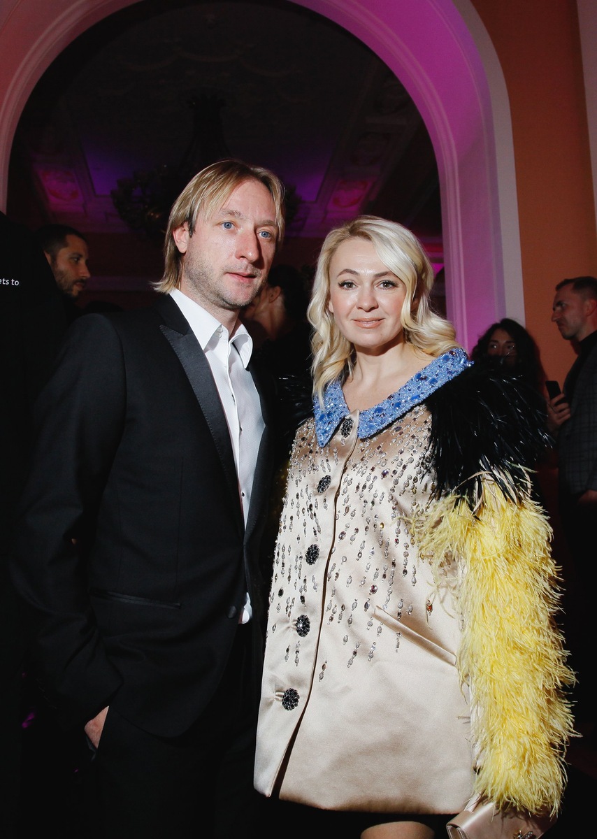    Яна Рудковская и Евгений Плющенко