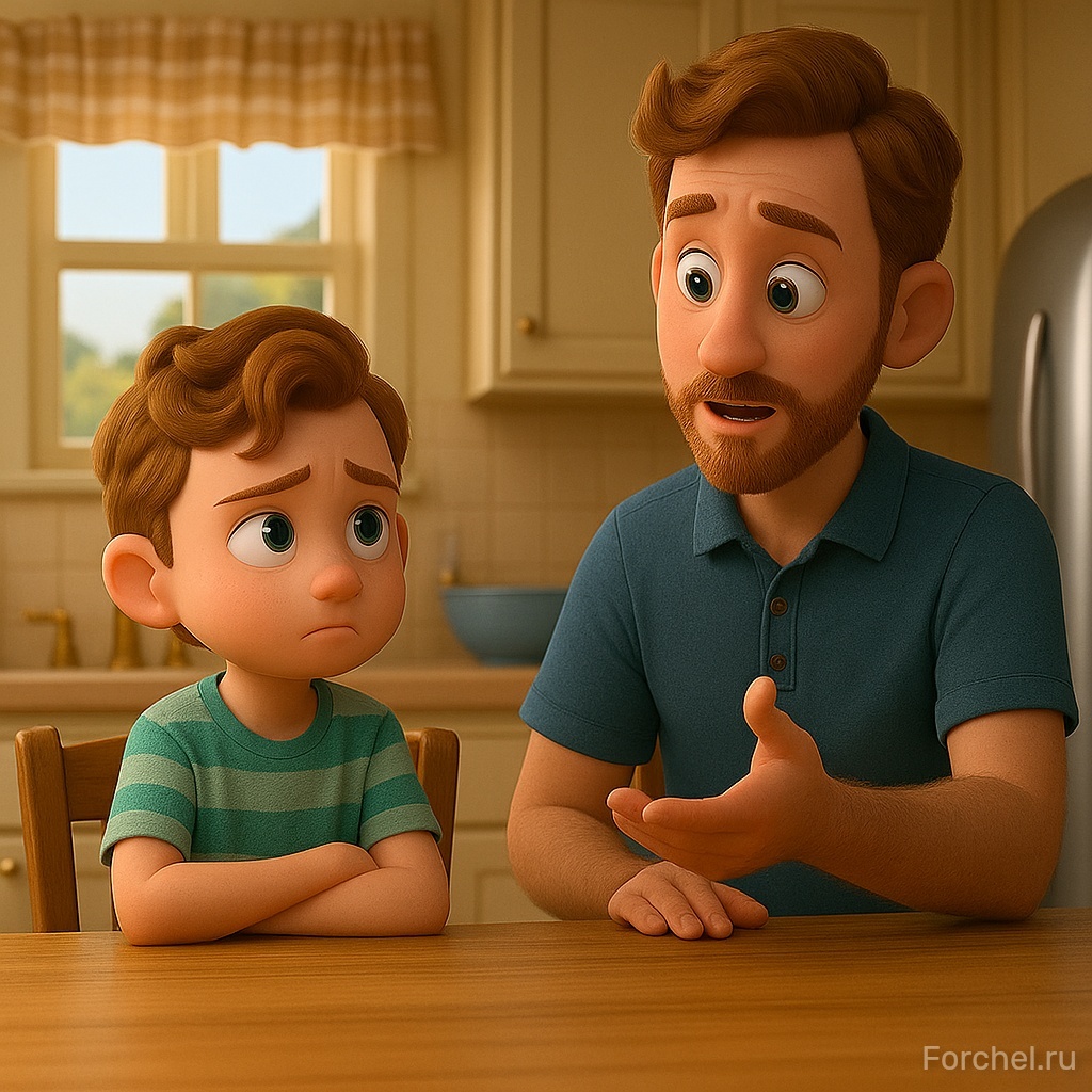 Петя и папа