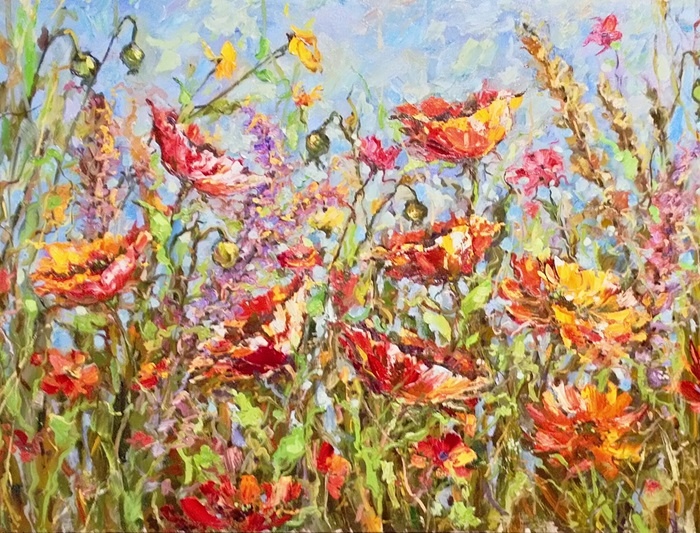 ,"Полевые маки",60х80, х., м. 2022 г.
