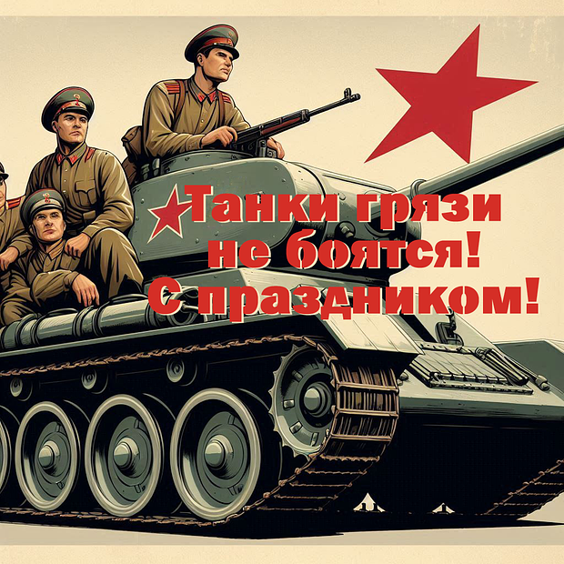 Открытка на День танкиста
Изображение: Dall-E 3