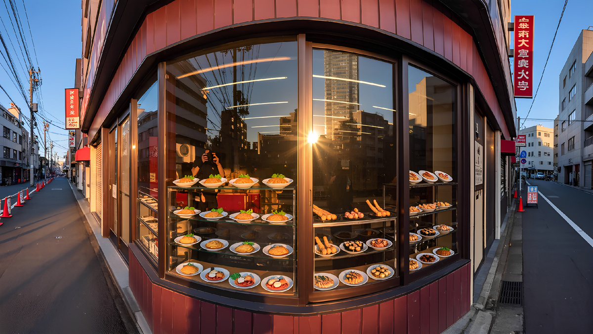 Люблю бродить по улицам Японии, особенно когда наступает вечер. Улицы Сибуи или Синдзюку превращаются в калейдоскоп огней и вывесок. Но одна деталь поразила меня сразу — витрины ресторанов. За стеклом, как в музее, стоят тарелки с едой. Идеальные миски с раменом, блестящие суши, пышные панкейки, сочные куски мяса. Мой мозг отказывался верить: это что, настоящая еда? Похоже, но как-то уж слишком идеально.