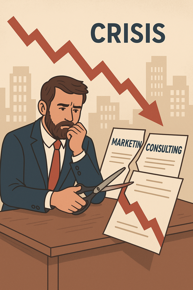 Предприниматель режет маркетинг и консалтинг в кризис.