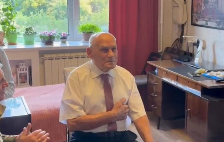    Скриншот записи поздравления ветерана