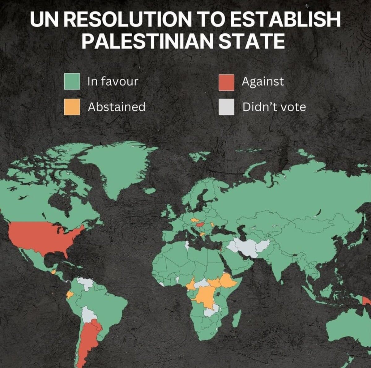    Какие страны поддержали резолюцию ООН о создании Палестинского государства / © World in maps