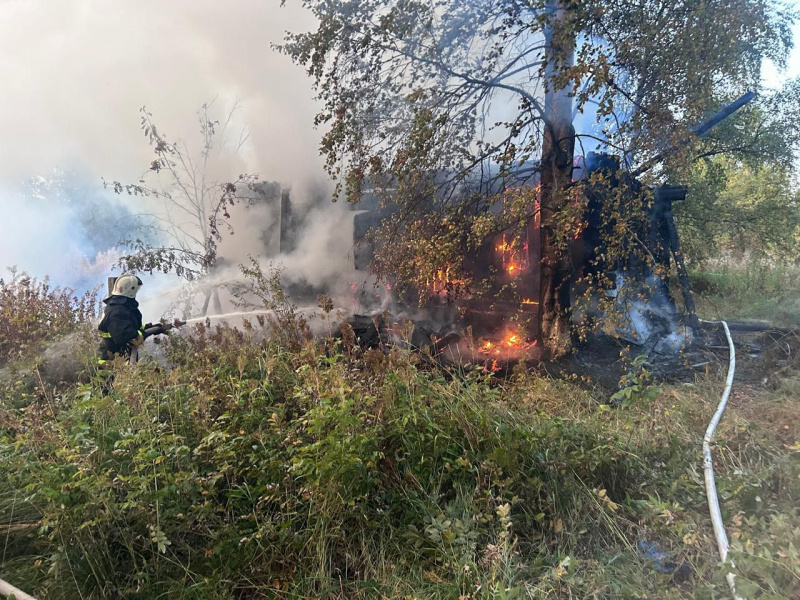    Пожарные в Карелии час тушили заброшку в безводном районеГоскомитет Карелии по безопасности