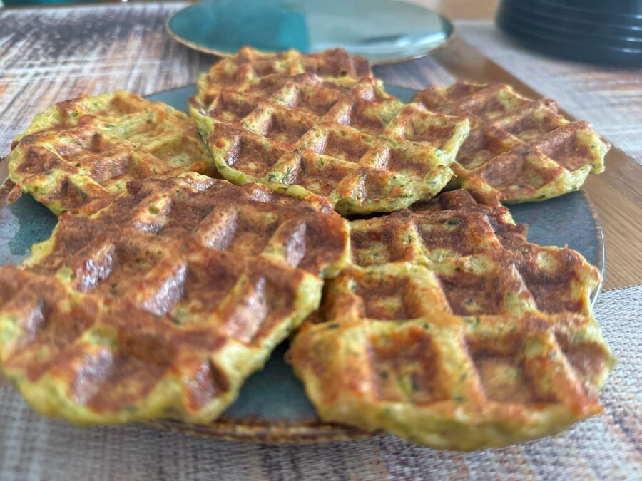 зелененькие вафли с цукини