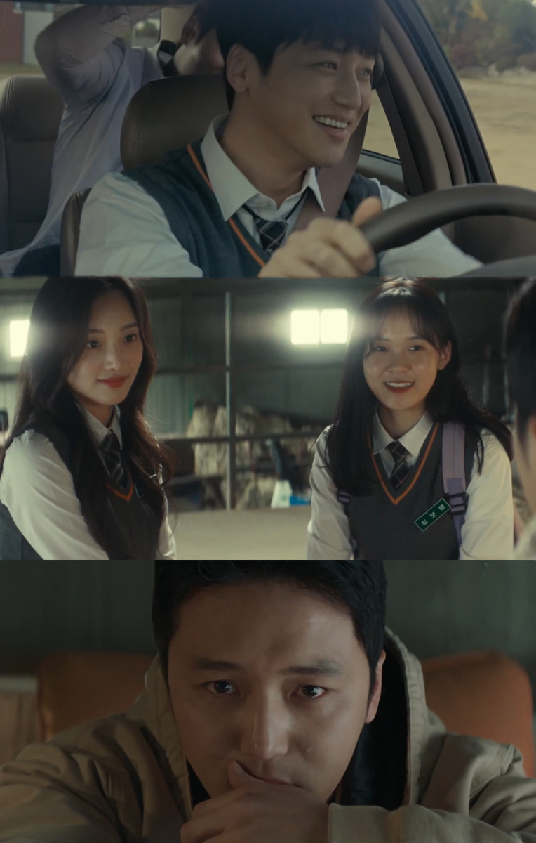 Кадр из дорамы "Белоснежка должна умереть", актеры Бён Ё Хан, Хан Со Ын и Чан Ха Ын