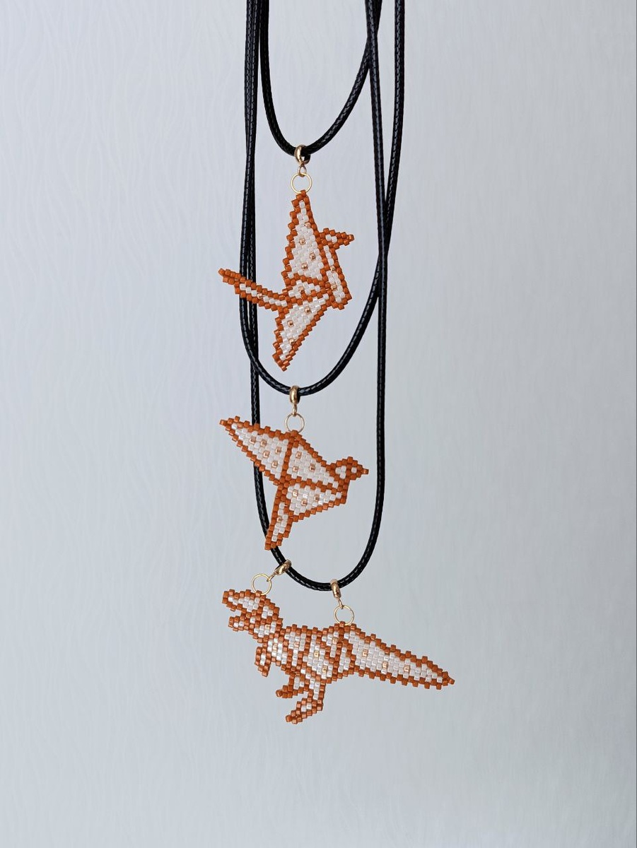 Подвески оригами из бисера | БИЖУТЕРИЯ ЛАПКАМИ |