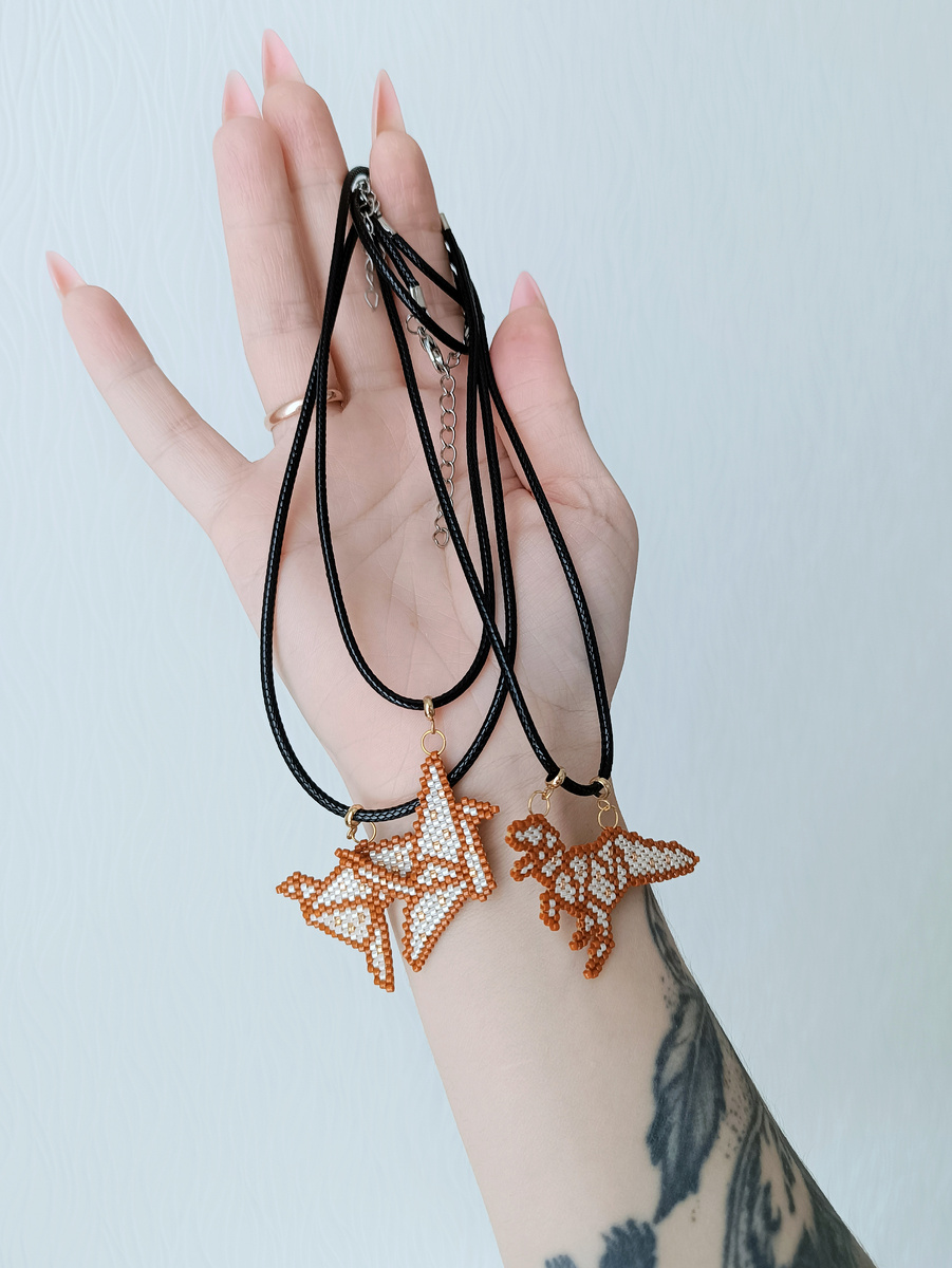 Подвески оригами из бисера | БИЖУТЕРИЯ ЛАПКАМИ |