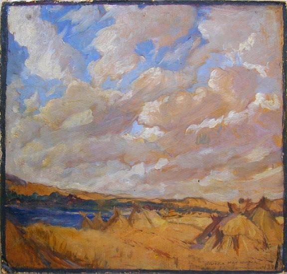 Ольга Делла-Вос-Кардовская «Облака над полями», 1948 © Переславский музей-заповедник