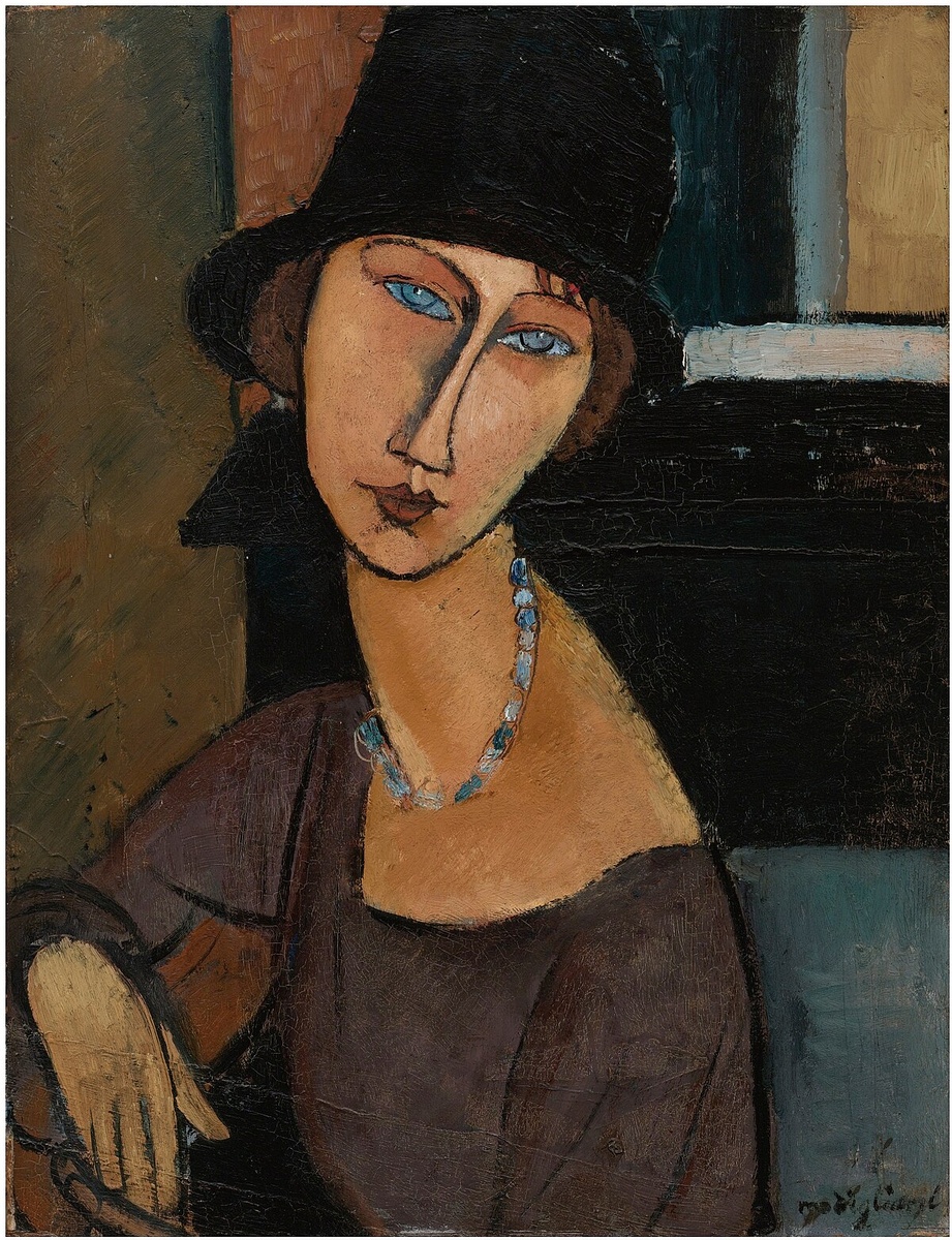 Амедео Модильяни – «Жанна Эбютерн в Шляпе и Ожерелье» (1917 год), частная коллекция