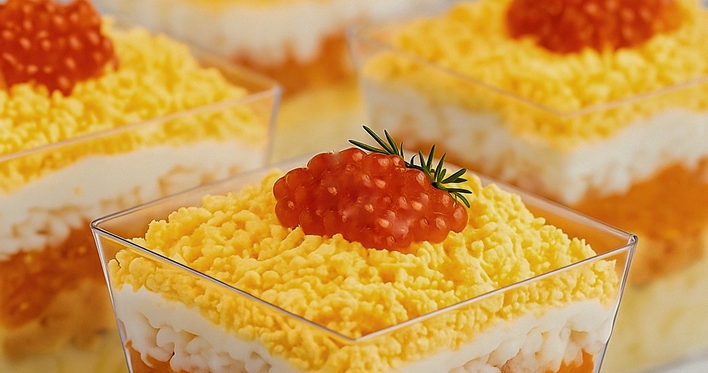 Порционный салат «Мимоза»