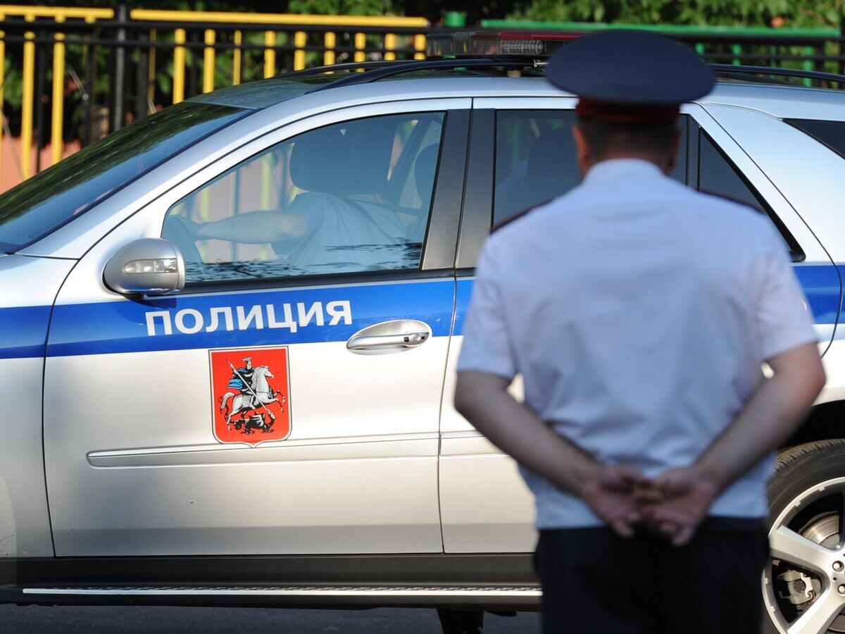    Полицейский автомобиль и сотрудник полиции© РИА Новости / Алексей Филиппов