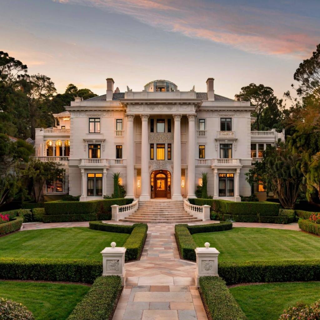 В таком особняке могла бы жить героиня романа "Великий Гэтсби" 