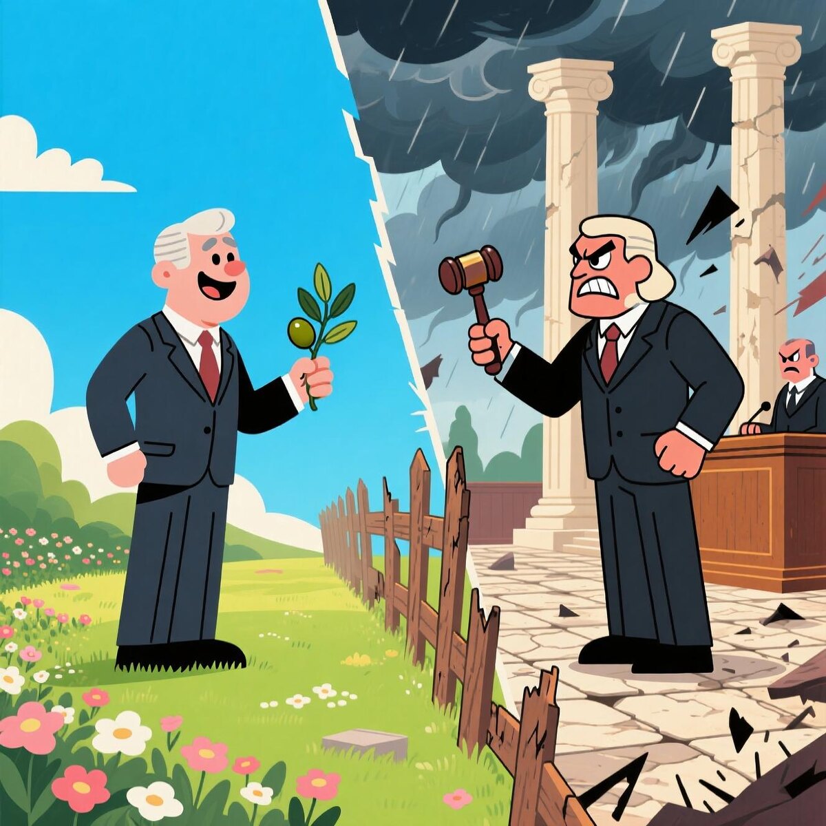 Дуэль юристов - граница участков