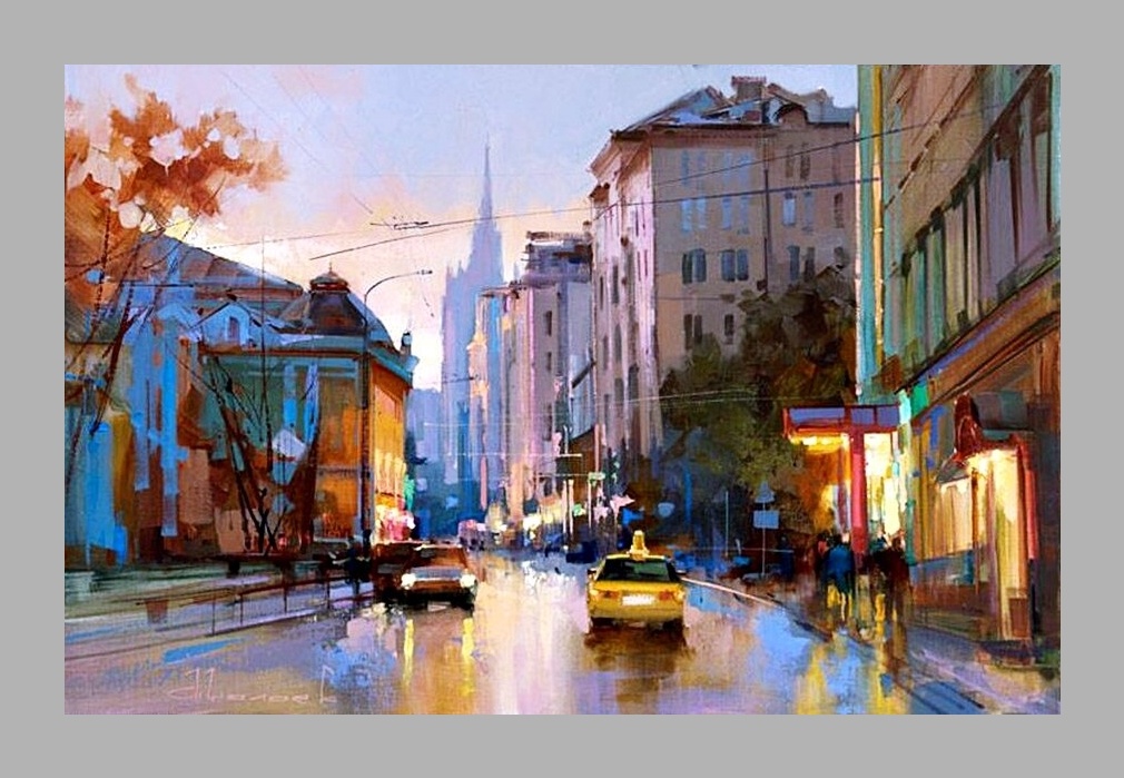 Алексей Шалаев - Улица Поварская. Добрый вечер, 2009. Холст, масло, 40 x 60