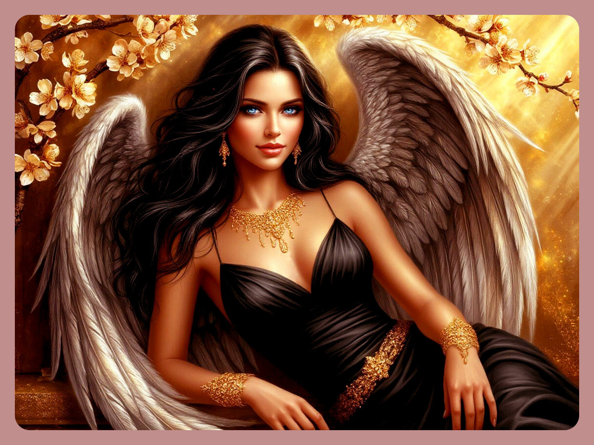 Ядвига Ясневская на картине «Чёрный ангел» Аристарха Лисовского.