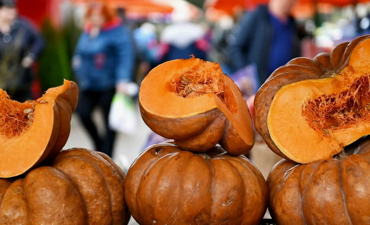 тыква на прилавке