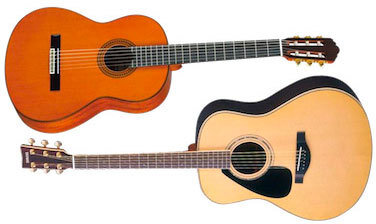 Классическая и акустическая гитара