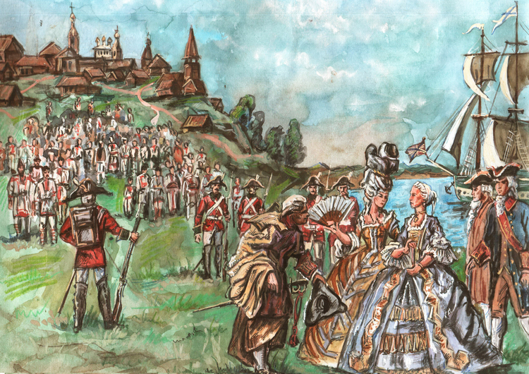 Императрица Екатерина Великая едет в Новороссию и Крым