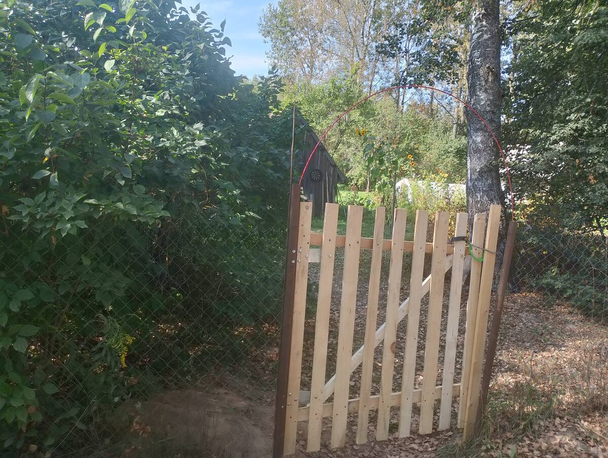 А еще доделал калитку, изготовление которой было начато до "срыва" спины