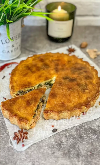 ПИРОГ С РЫБОЙ, ШПИНАТОМ И СЫРОМ