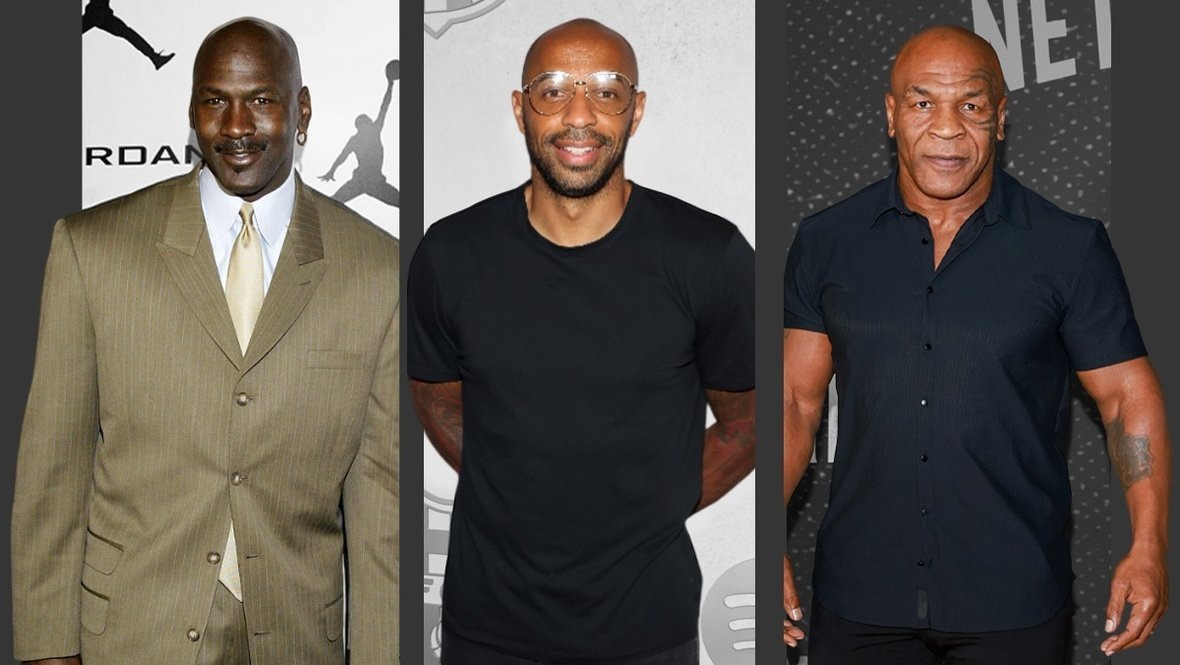    Майкл Джордан, Тьерри Анри, Майк Тайсон. Getty Images